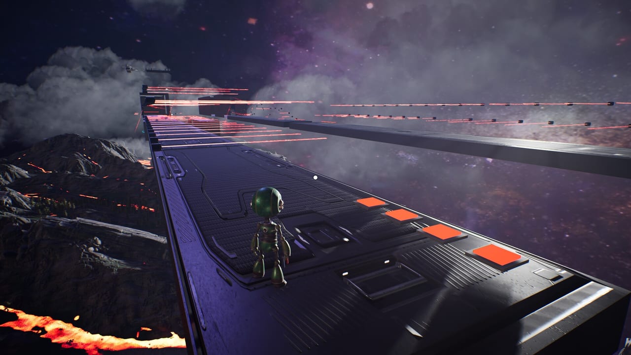 Players tethered together mid-flight