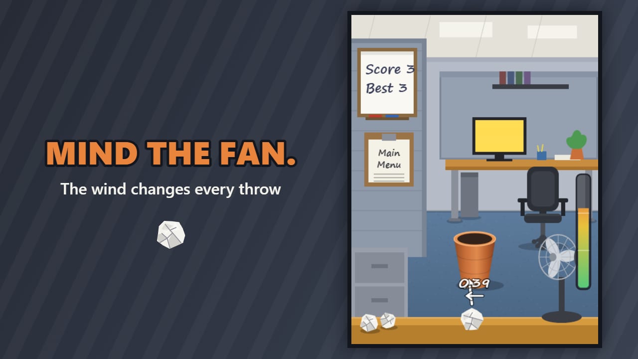 Paper Jam — A shot arcing toward the basket